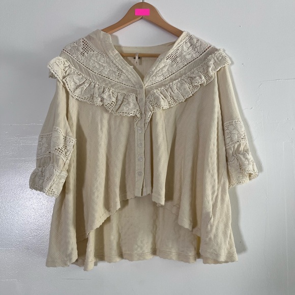 Free People Ruffled Blouse - Picture 2 of 4